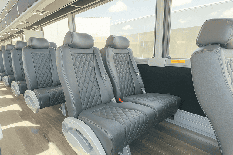 interior of Flagstaff Coach Bus Service charter bus