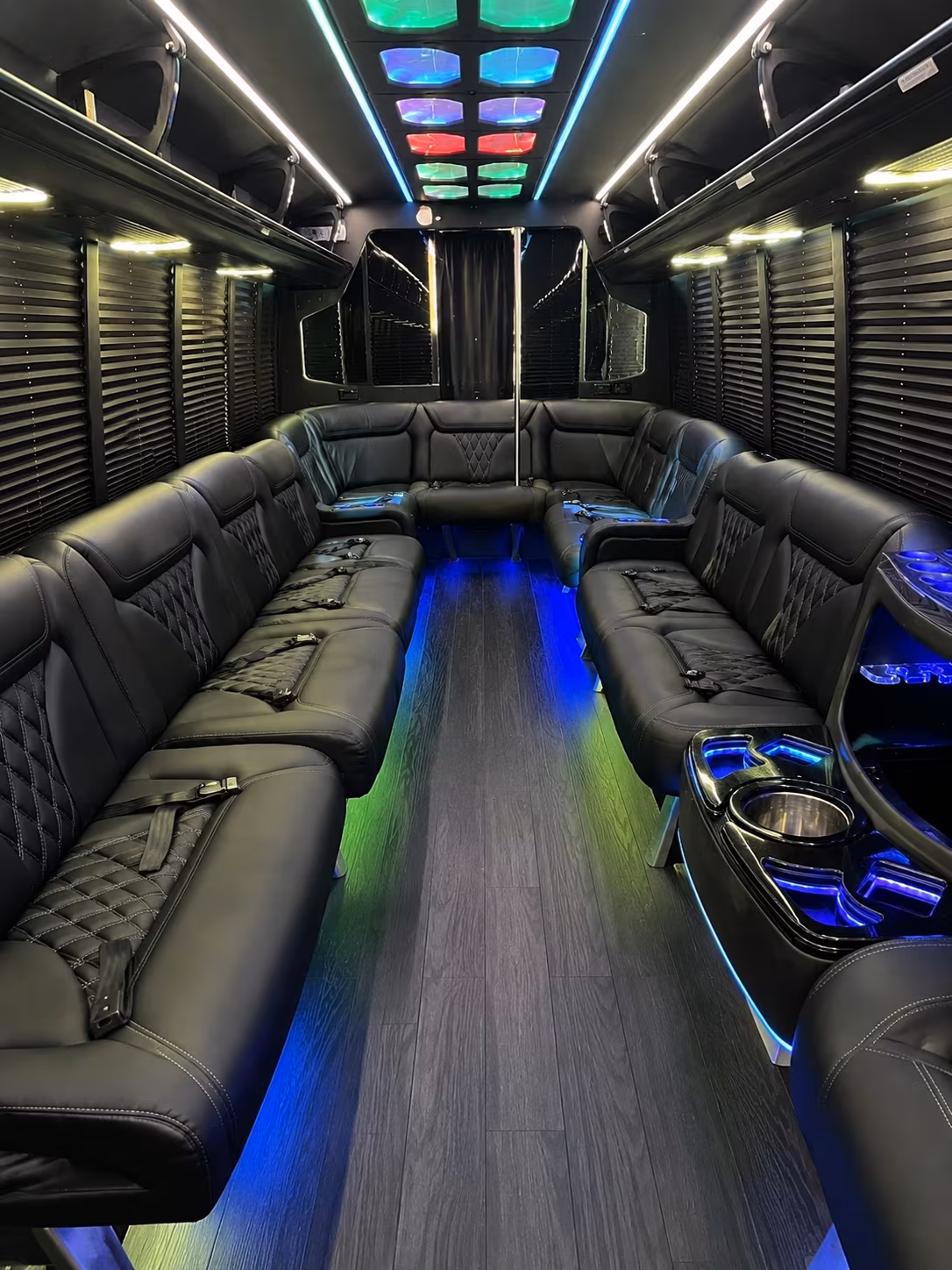 flagstaff 20 passenger party bus interior
