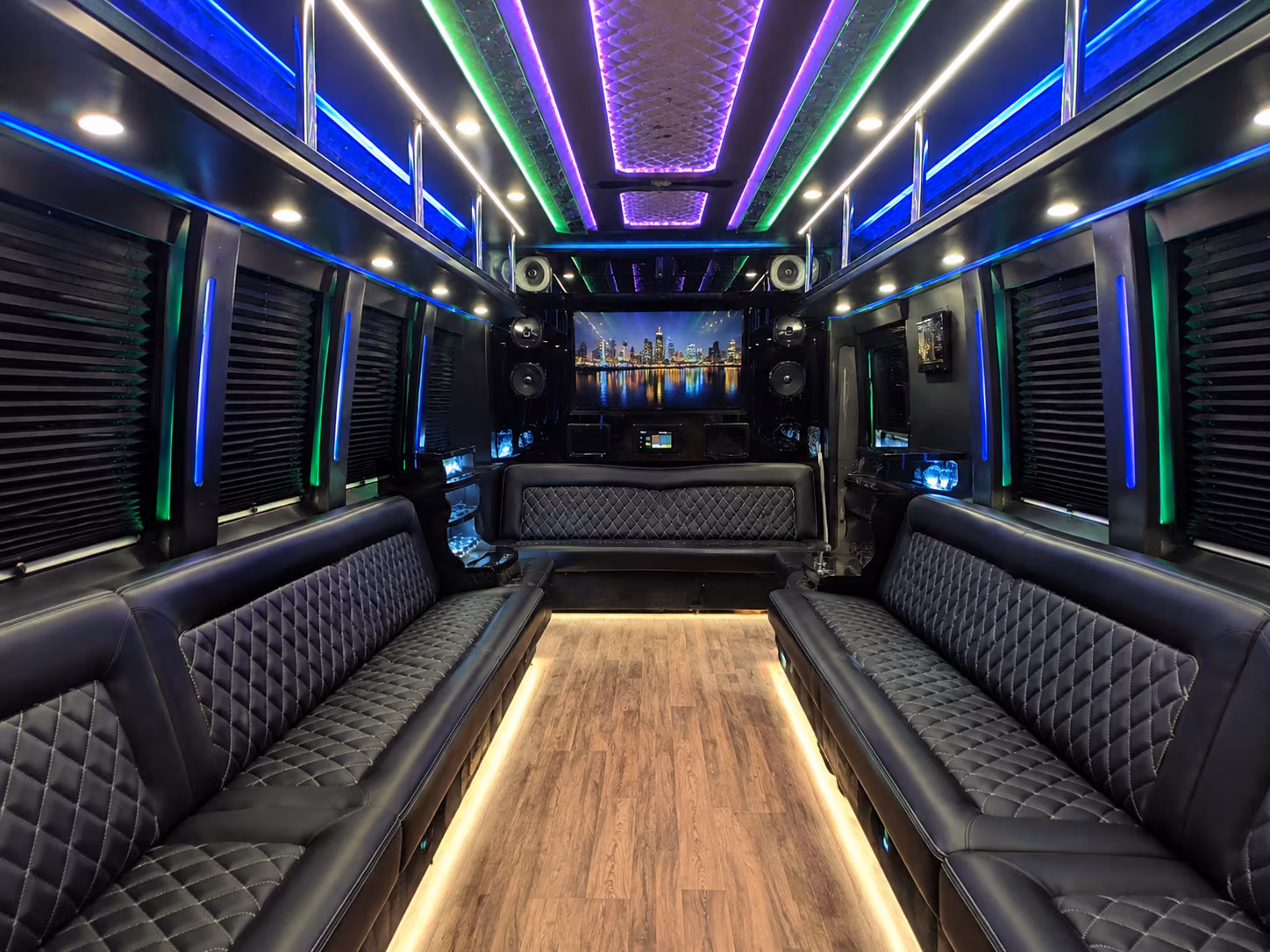 flagstaff 25 passenger party bus interior