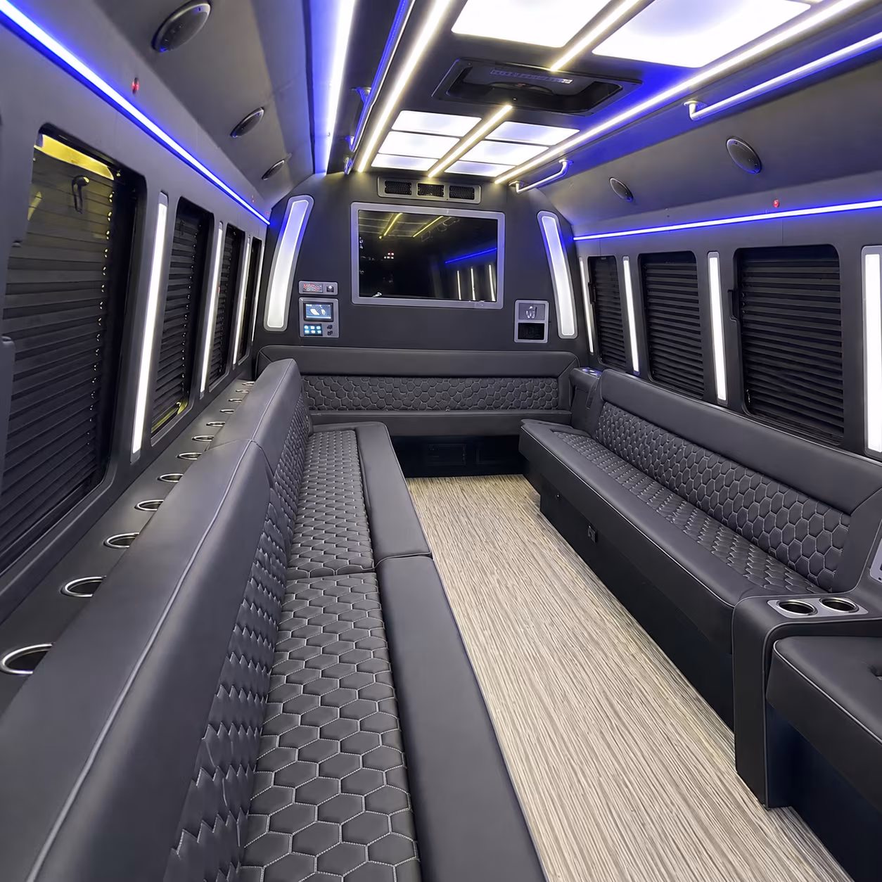 flagstaff 40 passenger party bus inside