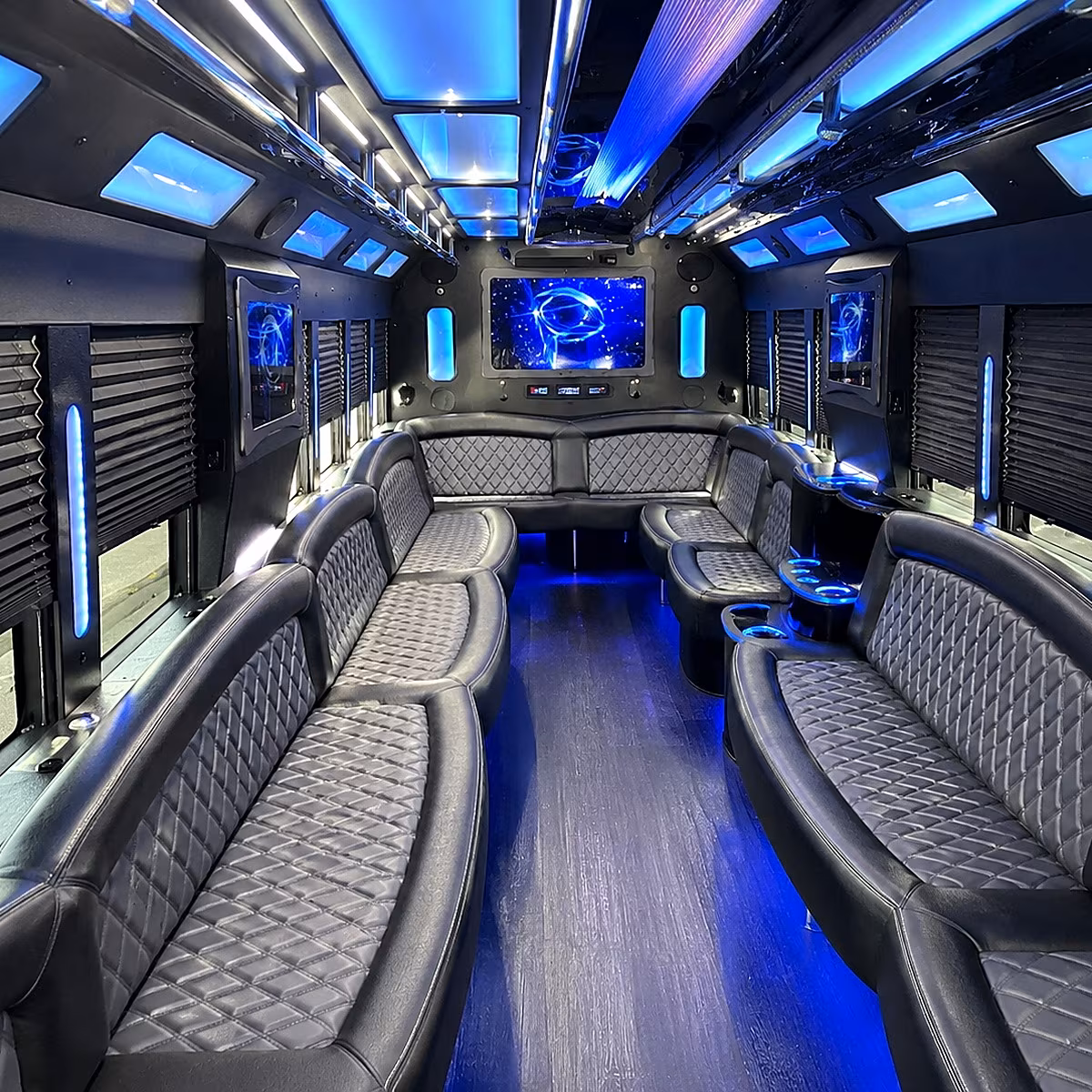 flagstaff 50 passenger party bus interior